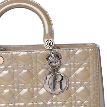 Christian Dior Patent Cannage Large Lady Dior Beige 20 of 21