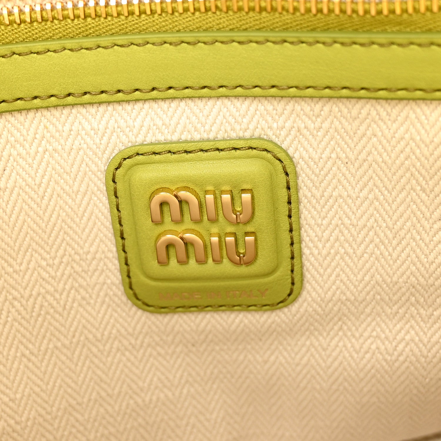 Miu Miu Camoscio Beau Top Handle Bag Edera 6 of 9