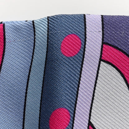 Hermes Silk Faubourg Rainbow Twilly Blue Jean Rose Vif 4 of 4