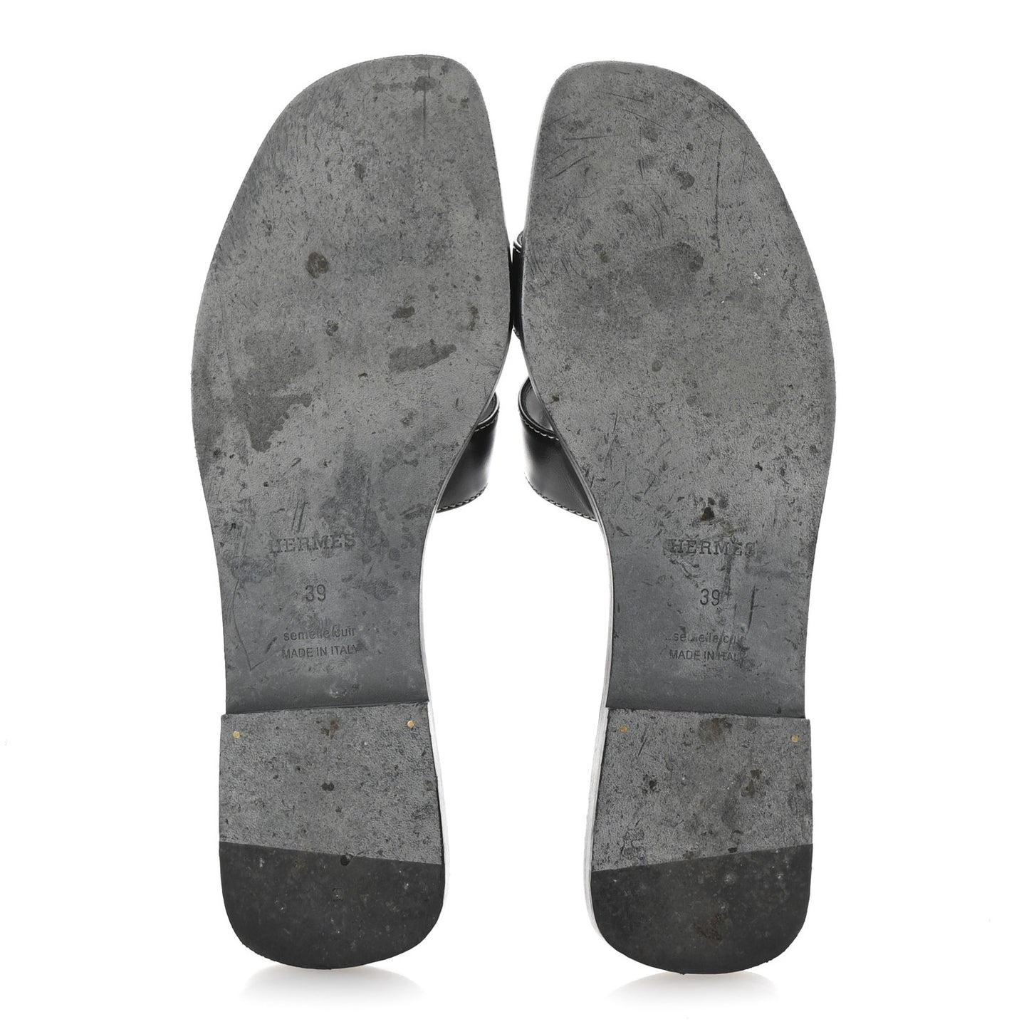 Box Calfskin Oran Sandals 39 Black