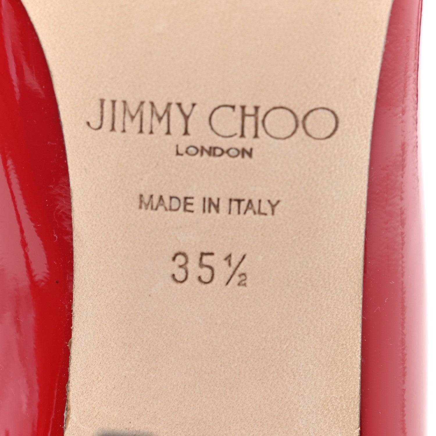 Jimmy Choo Patent Romy Pumps 35.5 Red 6 of 8