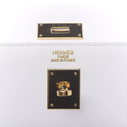 Hermes Epsom Kelly Sellier 40 White 12 of 48