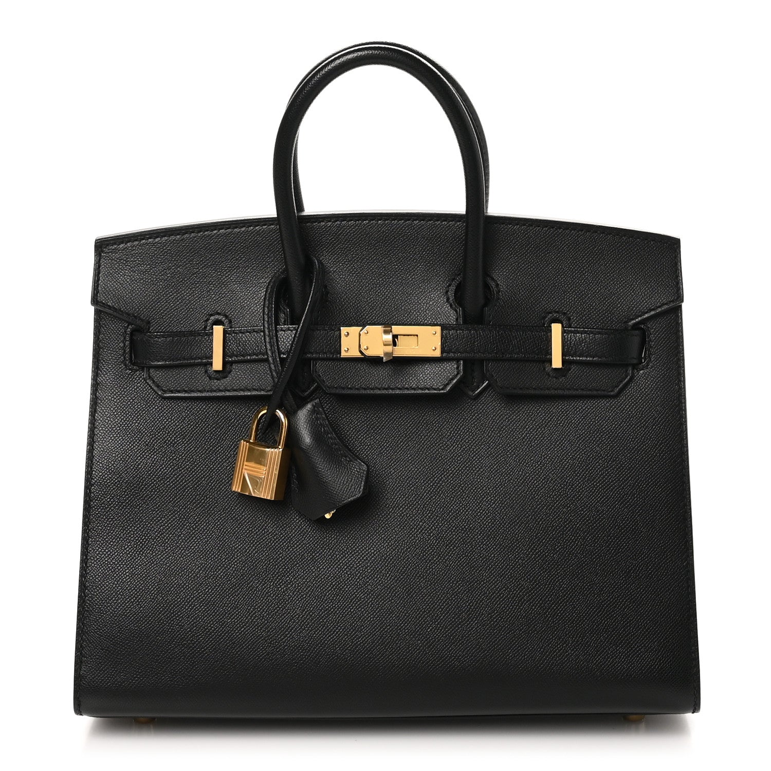 Hermes Madame Calfskin Birkin Sellier 25 Black 1 of 11