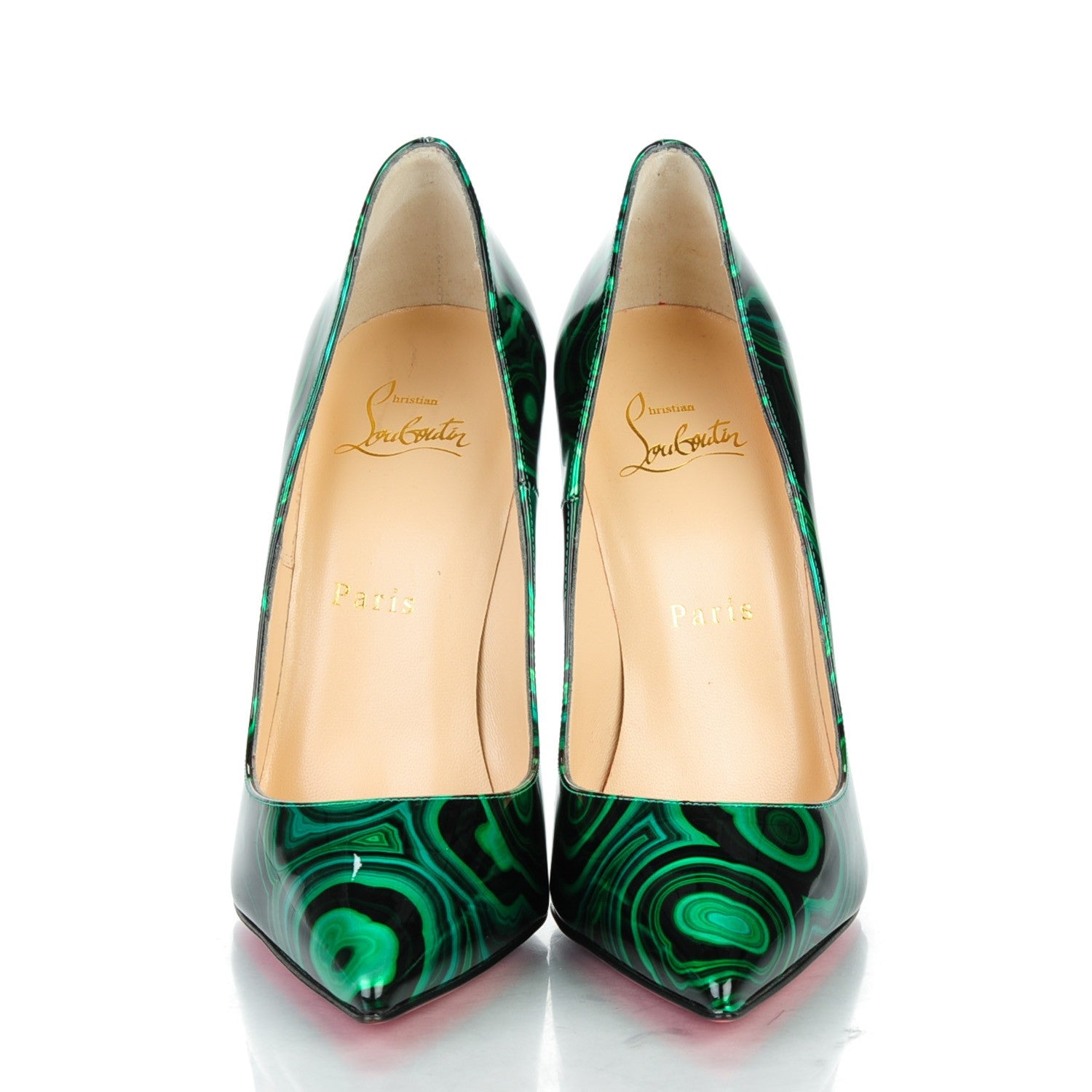 Christian Louboutin Patent Malachite So Kate 120 Pumps 37 Vert 2 of 8