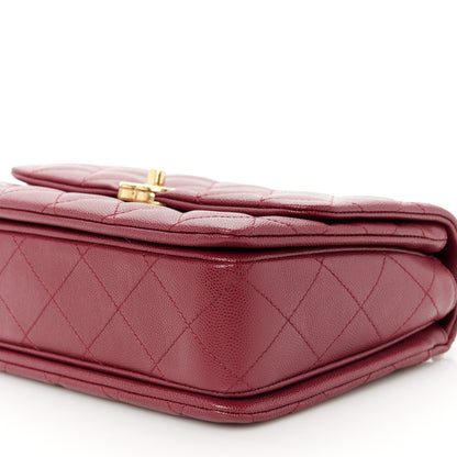Chanel Caviar Quilted Coco First Flap Burgundy 10 of 11