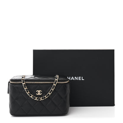 Chanel Caviar Quilted Small Vanity Case With Chain Black 11 of 11