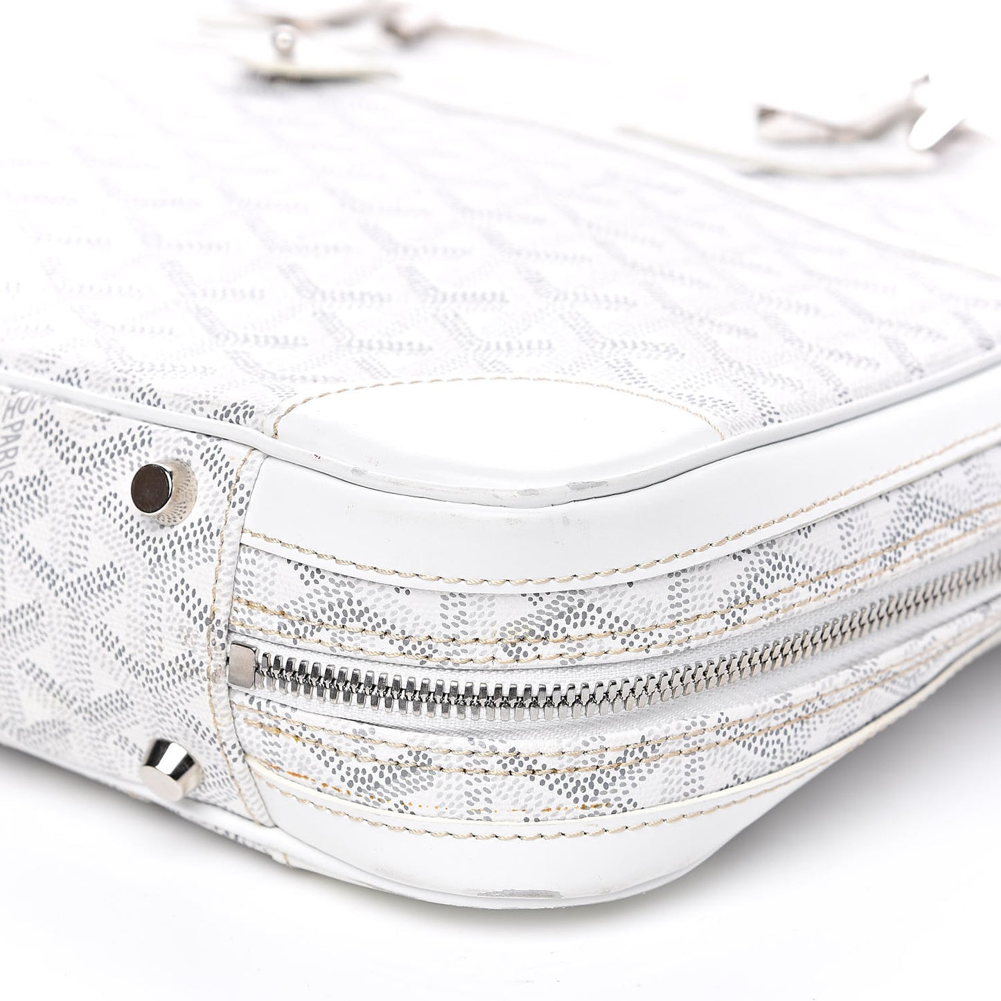 Goyardine Ambassade PM Briefcase White