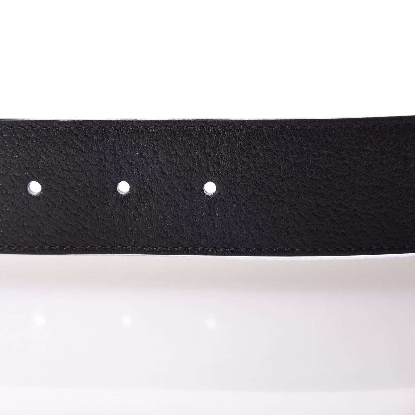 Textured Dollar Calfskin Nickel Double G 40mm Belt 90 36 Black
