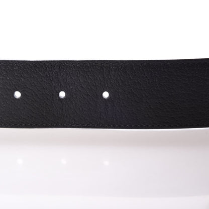 Gucci Textured Dollar Calfskin Nickel Double G 40mm Belt 90 36 Black 6 of 7