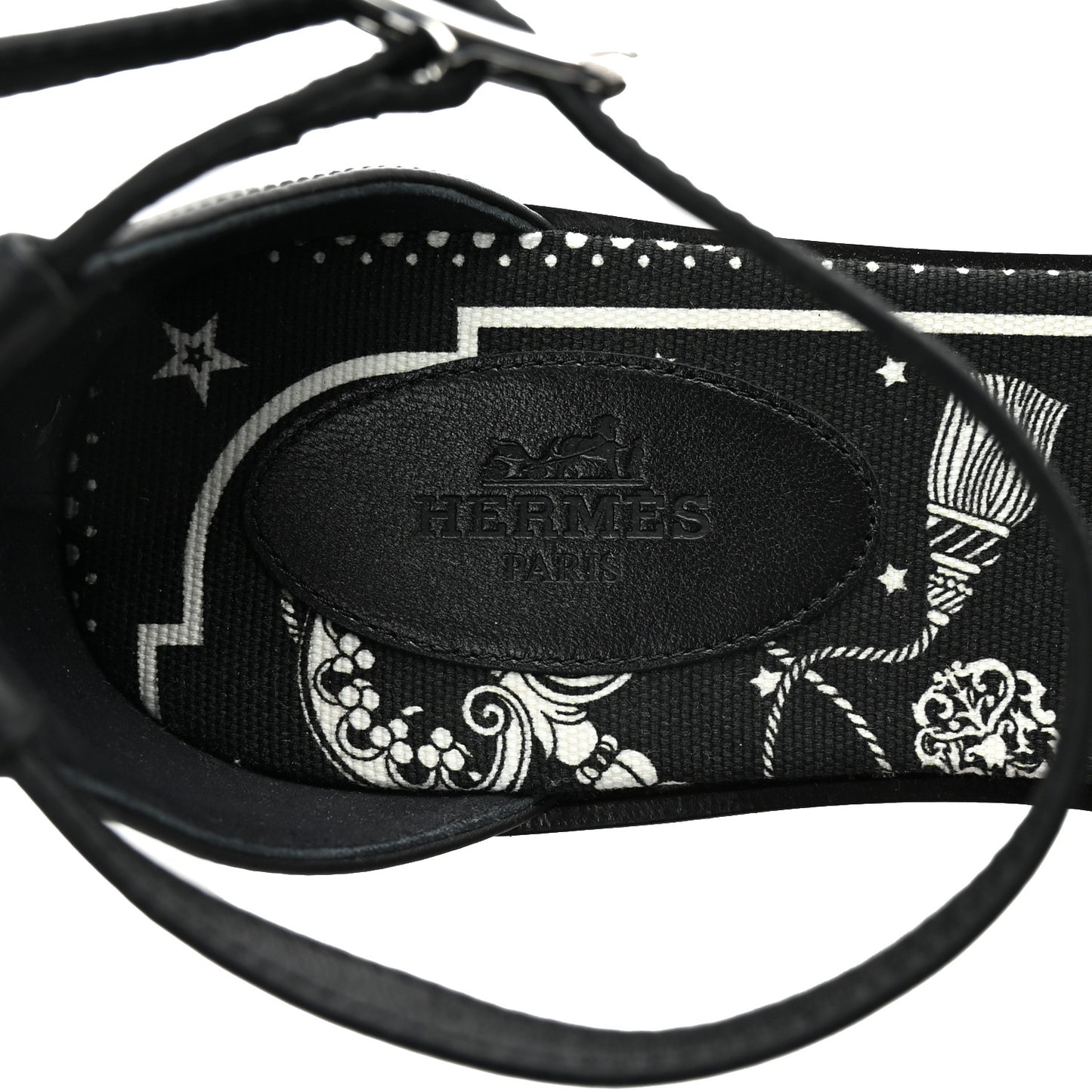 Calfskin Santorini Sandals 38 Black