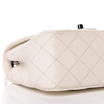 Chanel Crumpled Calfskin Quilted Mini Square Flap White 7 of 12