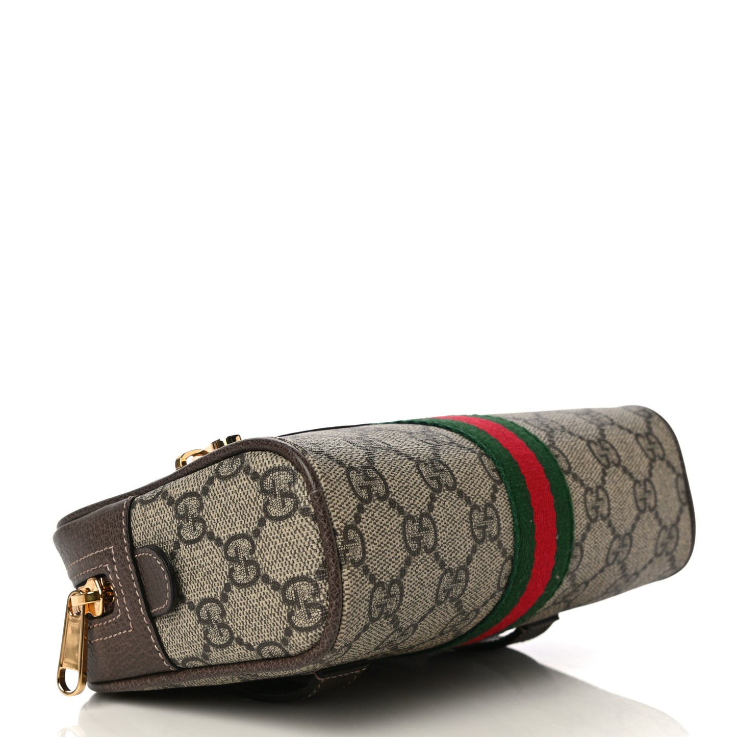 GG Supreme Monogram Web Small Ophidia Belt Bag 95 38 Dark Brown
