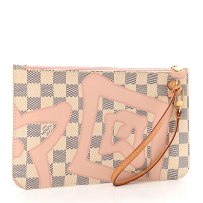 Louis Vuitton Damier Azur Tahitienne Neverfull MM GM Pochette 3 of 8