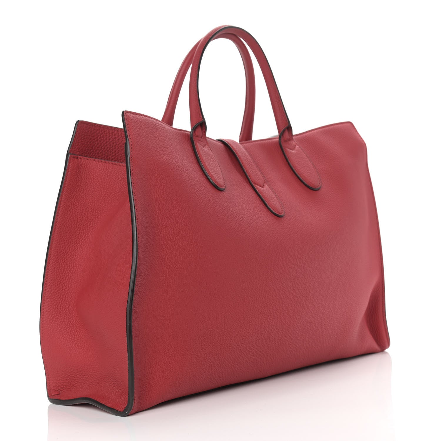 Gucci Soft Calfskin Medium Jackie Top Handle Bag Hibiscus Red 3 of 13
