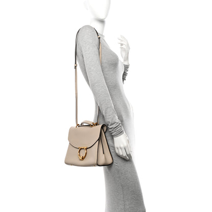 Salvatore Ferragamo Calfskin Small Margot Top Handle Satchel Beige 2 of 10