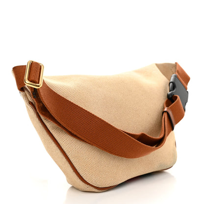 Gucci Vintage Canvas Web Belt Bag Sand Cuir 3 of 10