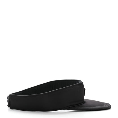 Prada Nylon Triango Metal Triangle Logo Womens Visor M Black 5 of 9