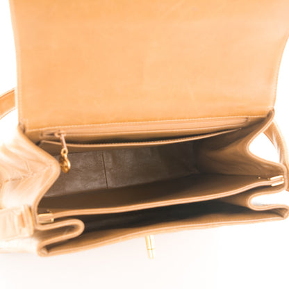 Chanel Lambskin Quilted Shoulder Bag Beige 6 of 10