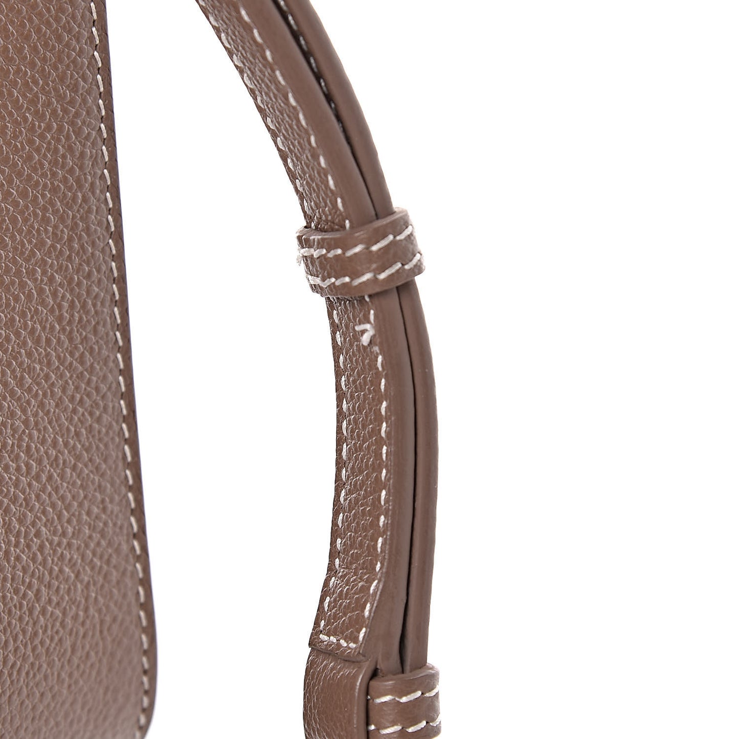 Grained Calfskin Topstich Baby Sac De Jour Taupe