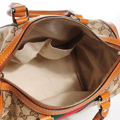 Gucci Monogram Vintage Web Medium Boston Tobacco 5 of 8