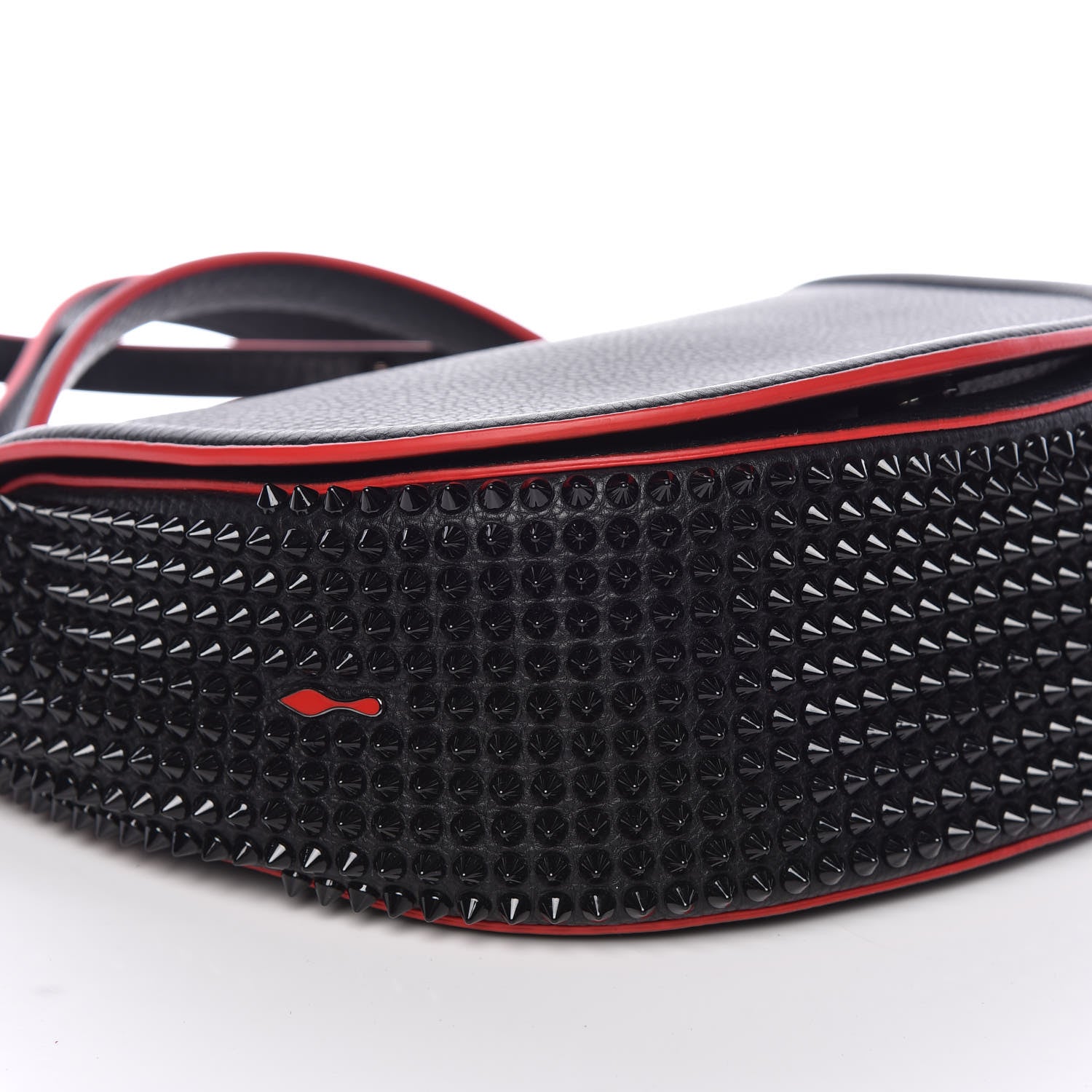 Christian Louboutin Calfskin Spikes Panettone Messenger Black 7 of 9