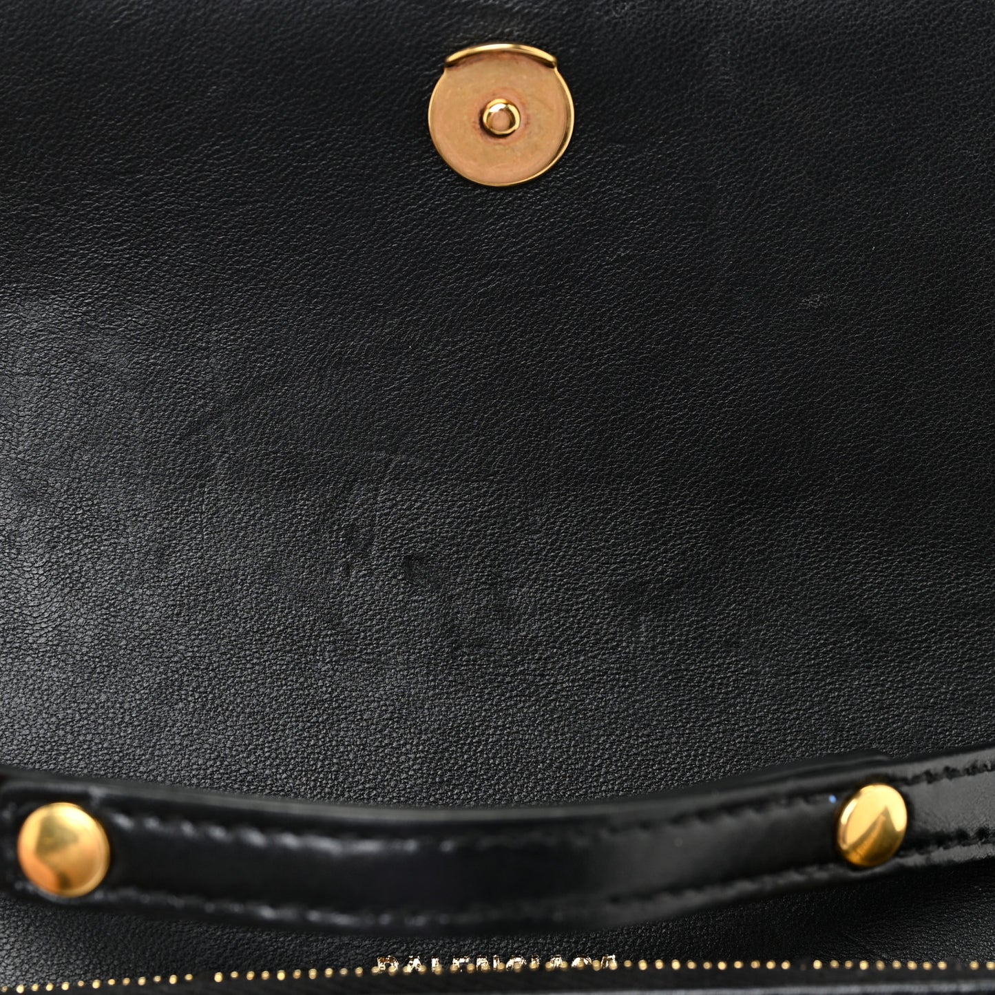 Shiny Box Calfskin Hourglass Chain Bag Black