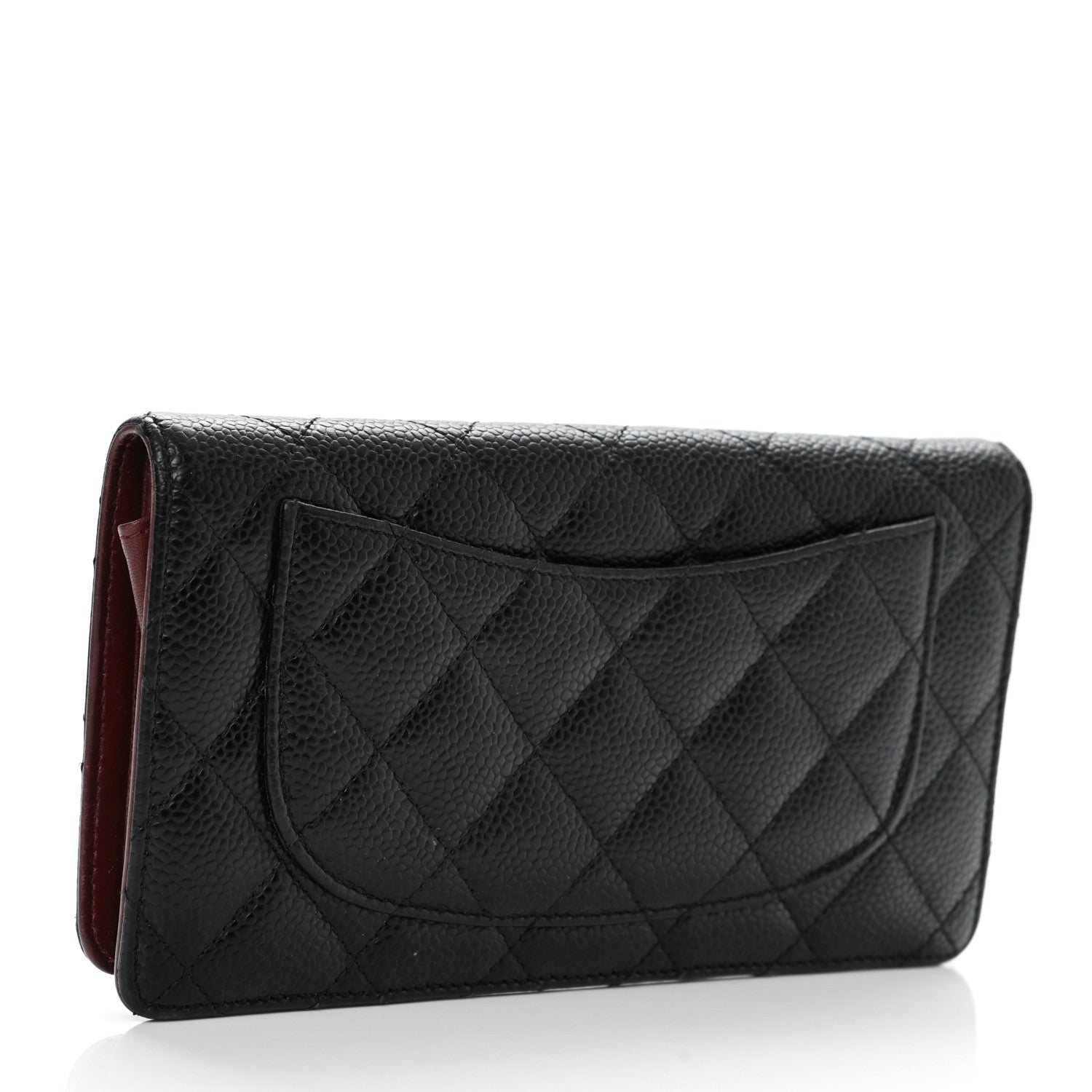 Chanel Caviar Quilted Yen Wallet Black 3 of 11