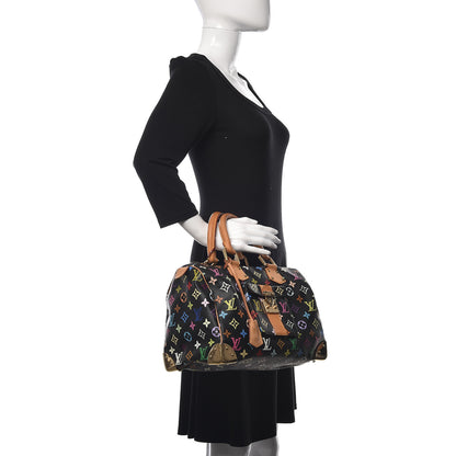 Louis Vuitton Monogram Multicolor Speedy 30 Black 2 of 15