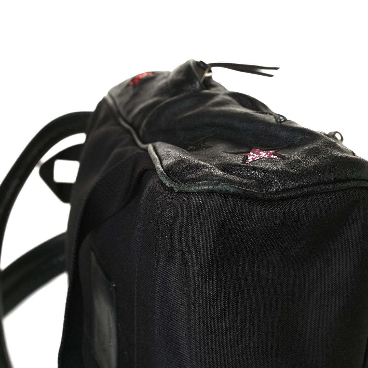 Lambskin Star Applique Mini City California Backpack Black