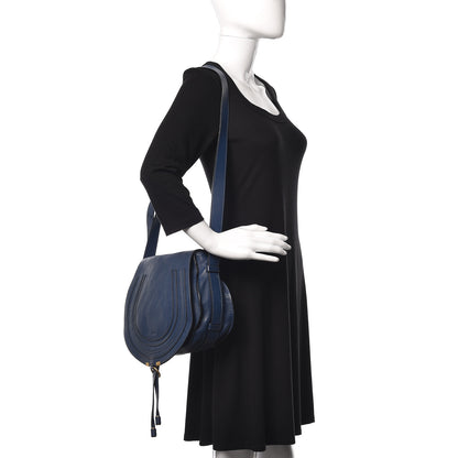 Chloe Calfskin Medium Marcie Round Crossbody Bag Royal Navy 2 of 14