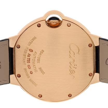 Cartier 18K Yellow Gold Alligator 36mm Ballon Bleu De Cartier Automatic Watch 4 of 4
