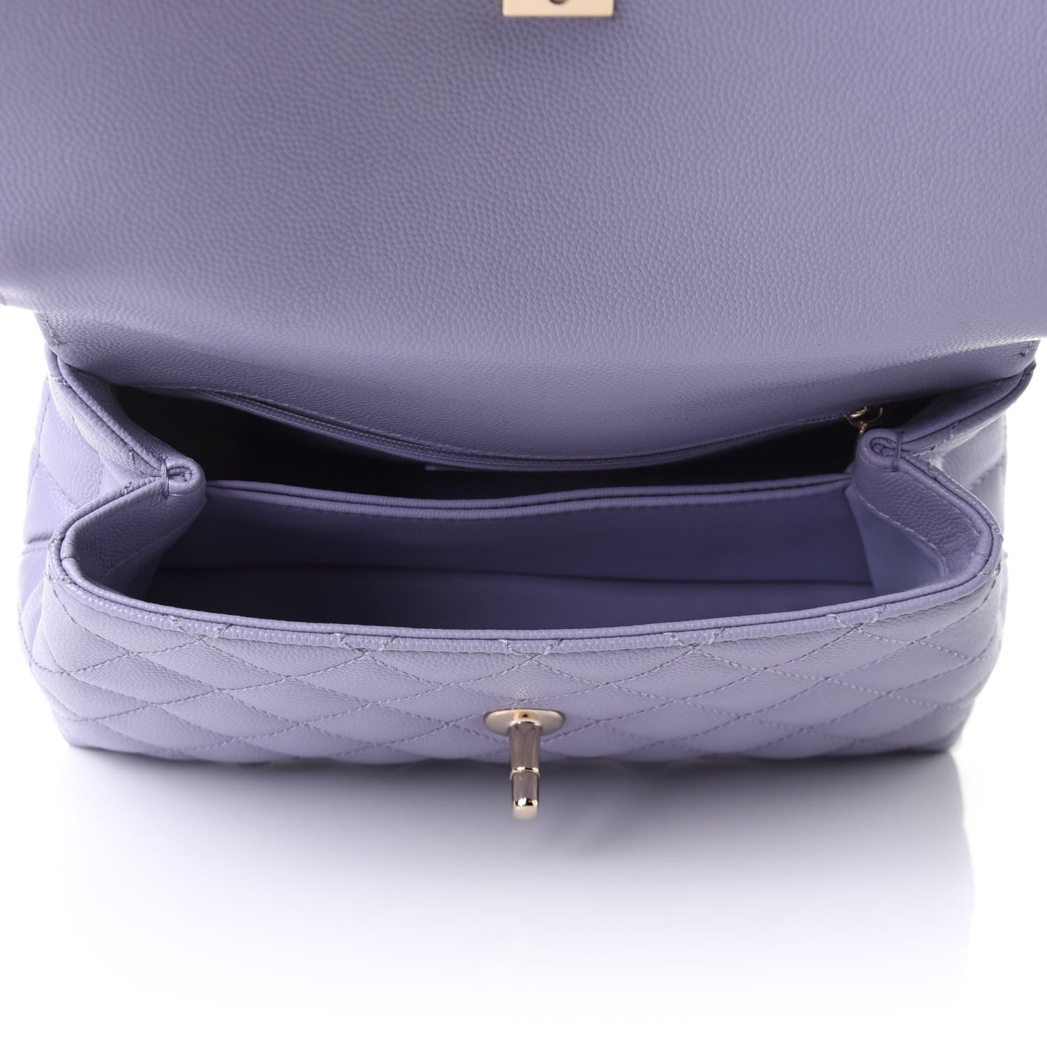 Chanel Caviar Quilted Mini Coco Handle Flap Light Purple 5 of 10
