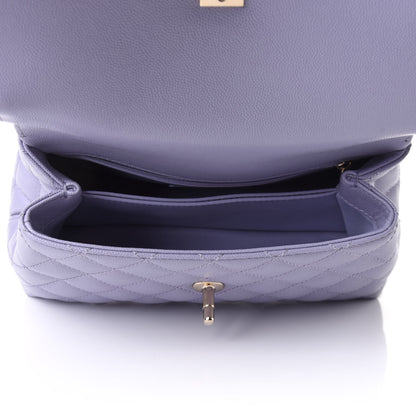 Chanel Caviar Quilted Mini Coco Handle Flap Light Purple 5 of 10