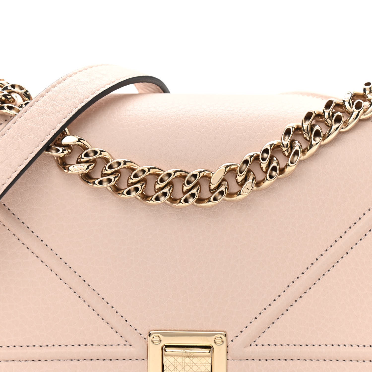 Christian Dior Grained Calfskin Small Diorama Flap Bag Rose Poudre 10 of 10