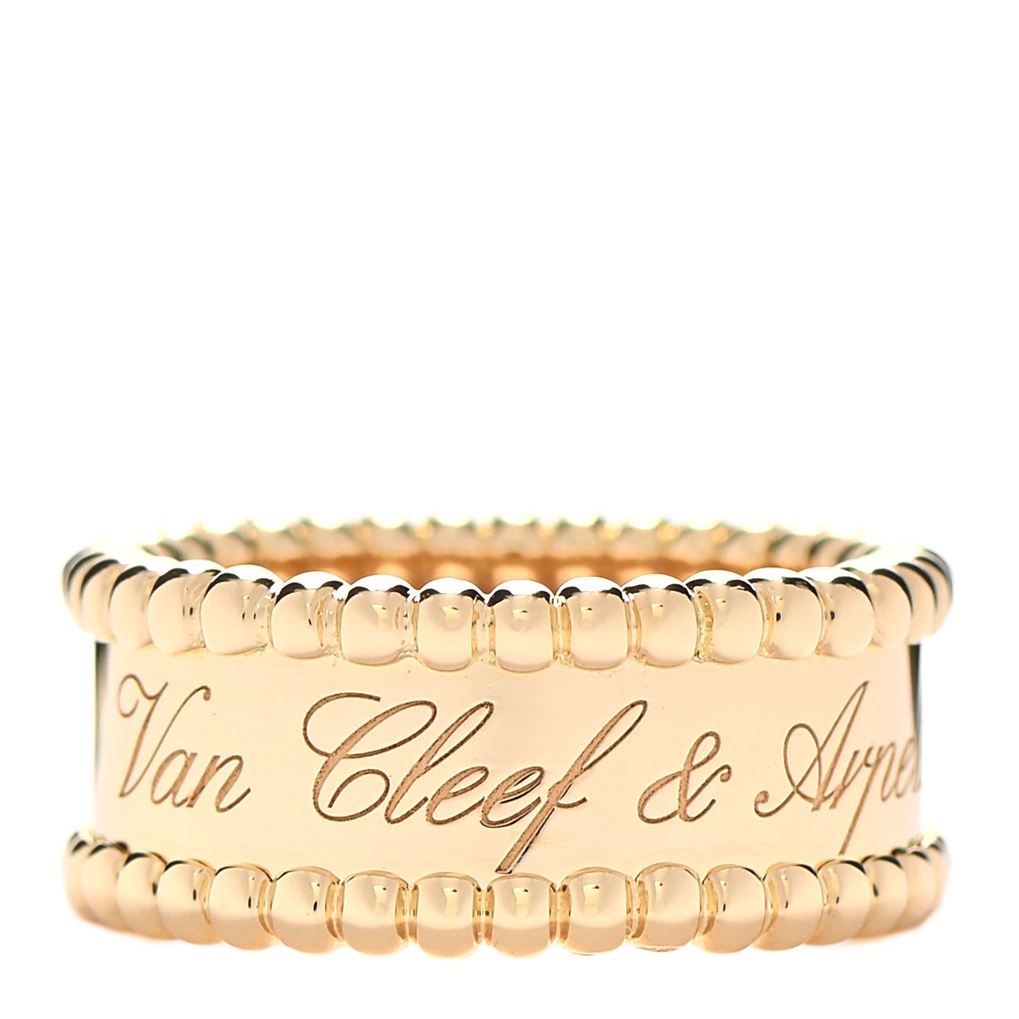 18K Yellow Gold Perlee Signature Ring 46 3.75