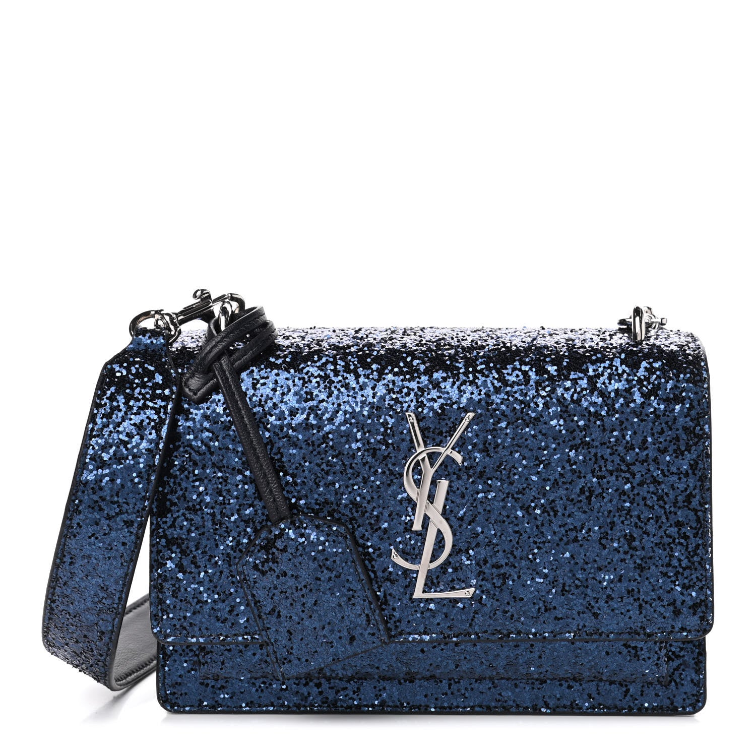 Saint Laurent Glitter Nappa Small Monogram Sunset Blue 1 of 4