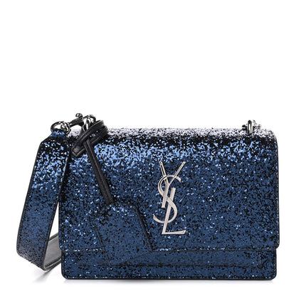 Saint Laurent Glitter Nappa Small Monogram Sunset Blue 1 of 4