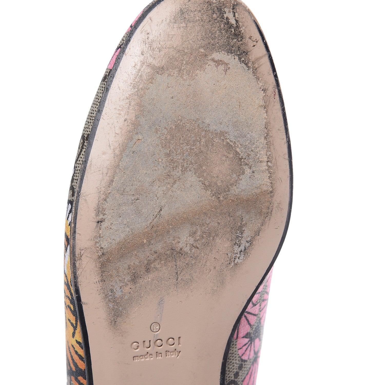 Gucci GG Supreme Monogram Bengal Womens Princetown Slippers 35 Beige Crop Pink 9 of 11