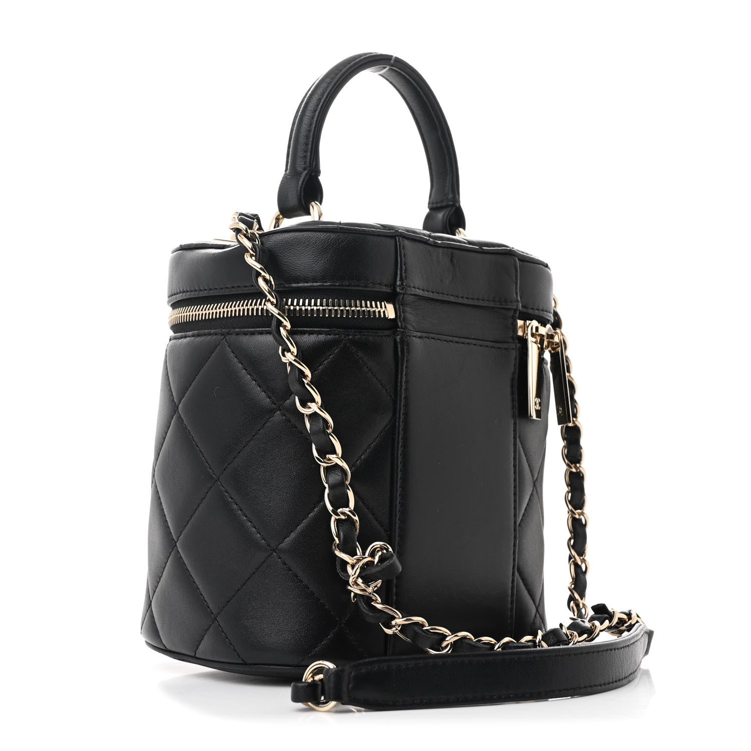 Chanel Lambskin Quilted Trendy Vanity Case Black 3 of 11