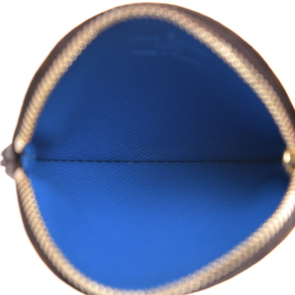 Louis Vuitton Monogram 2019 Christmas Animation Round Coin Purse Blue 5 of 8