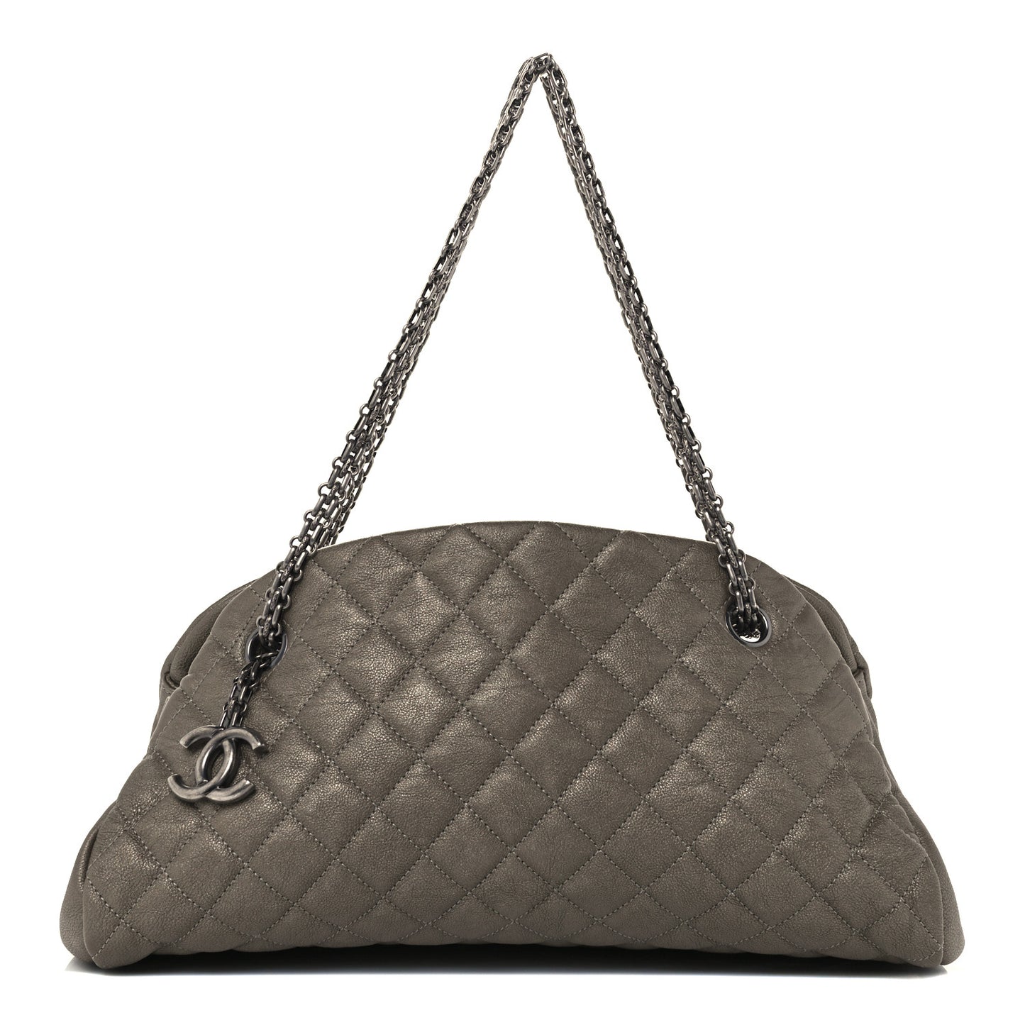 Metallic Caviar Quilted Medium Just Mademoiselle Beige