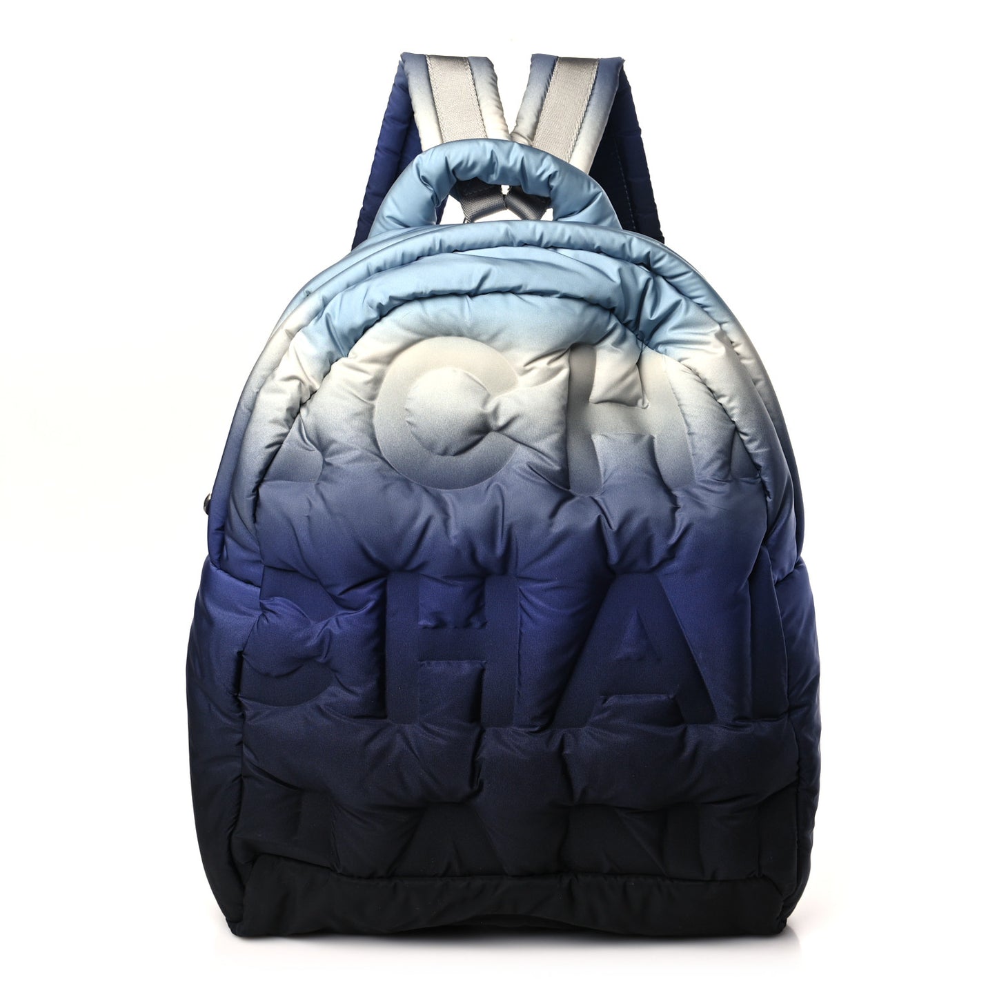 Nylon Embossed Small Doudoune Backpack Black Blue White