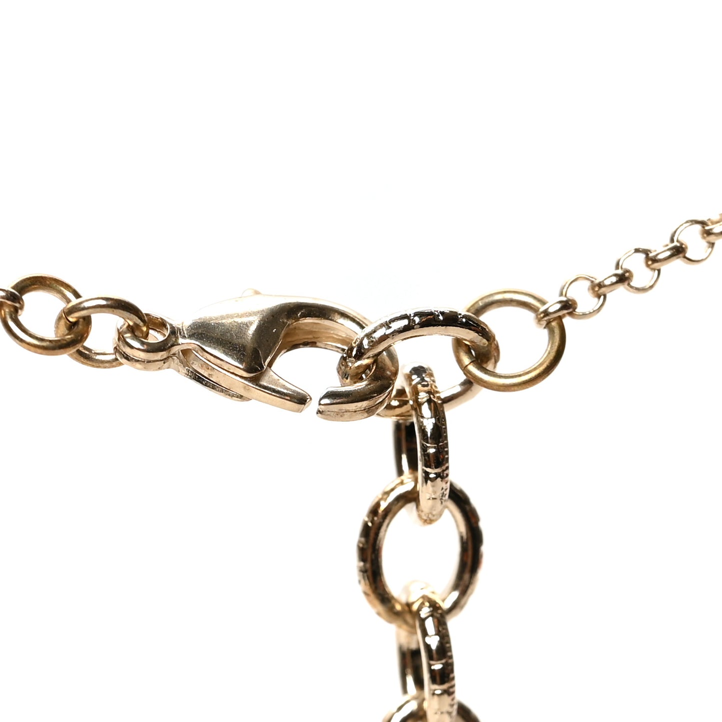 Crystal CC Chain Necklace Gold