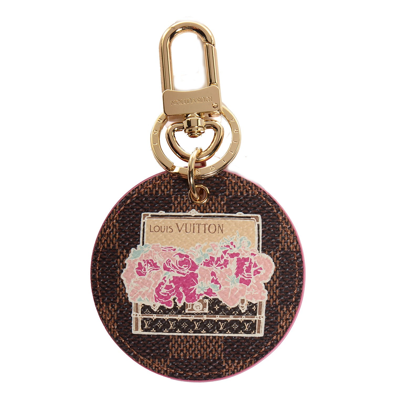 Louis Vuitton Damier Ebene Illustre Posies Bag Charm 1 of 6