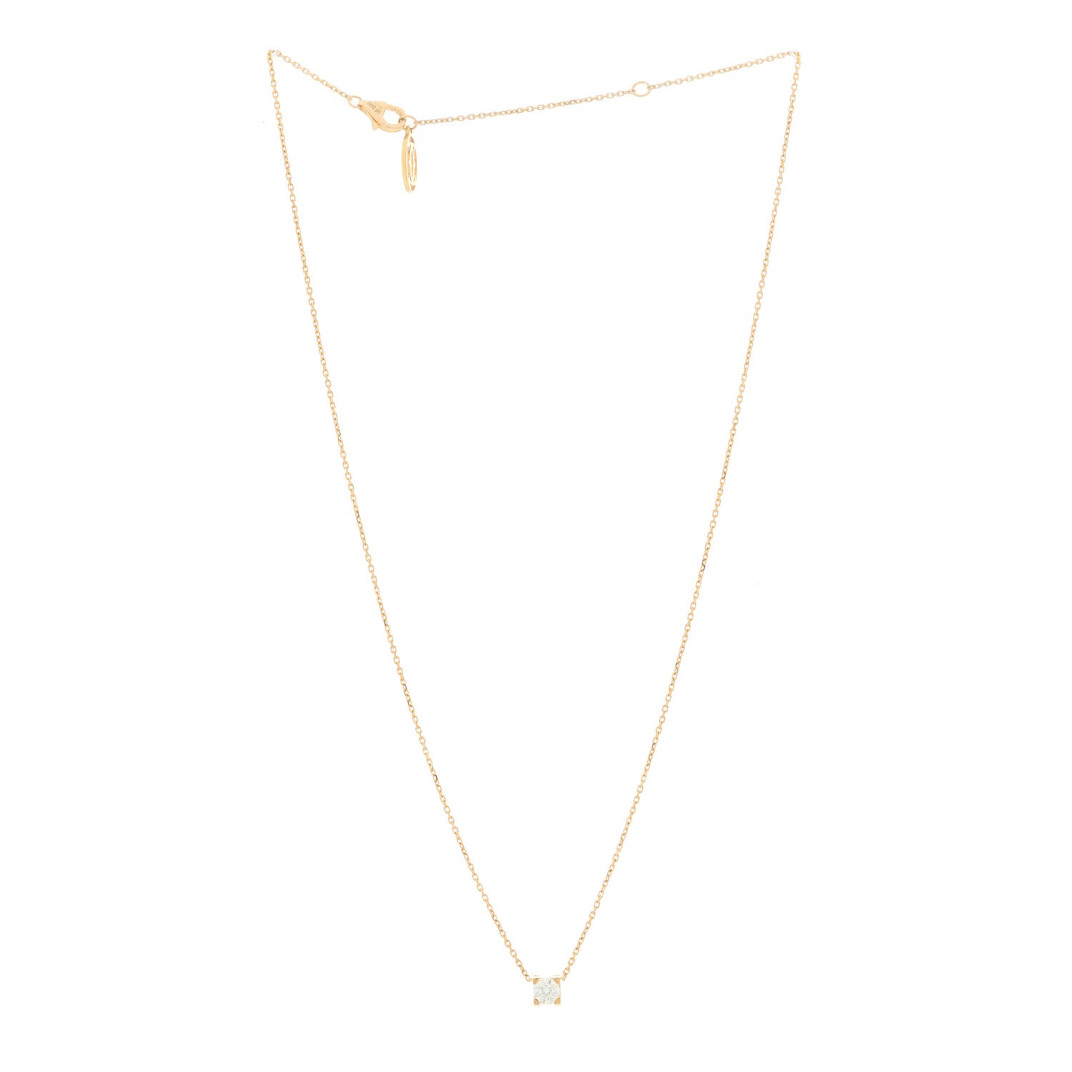 Cartier 18K Pink Gold Diamond .30ct C De Cartier Pendant Necklace 3 of 5