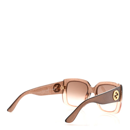 Gucci Glitter Acetate Square Frame Sunglasses GG3814S Brown 4 of 8