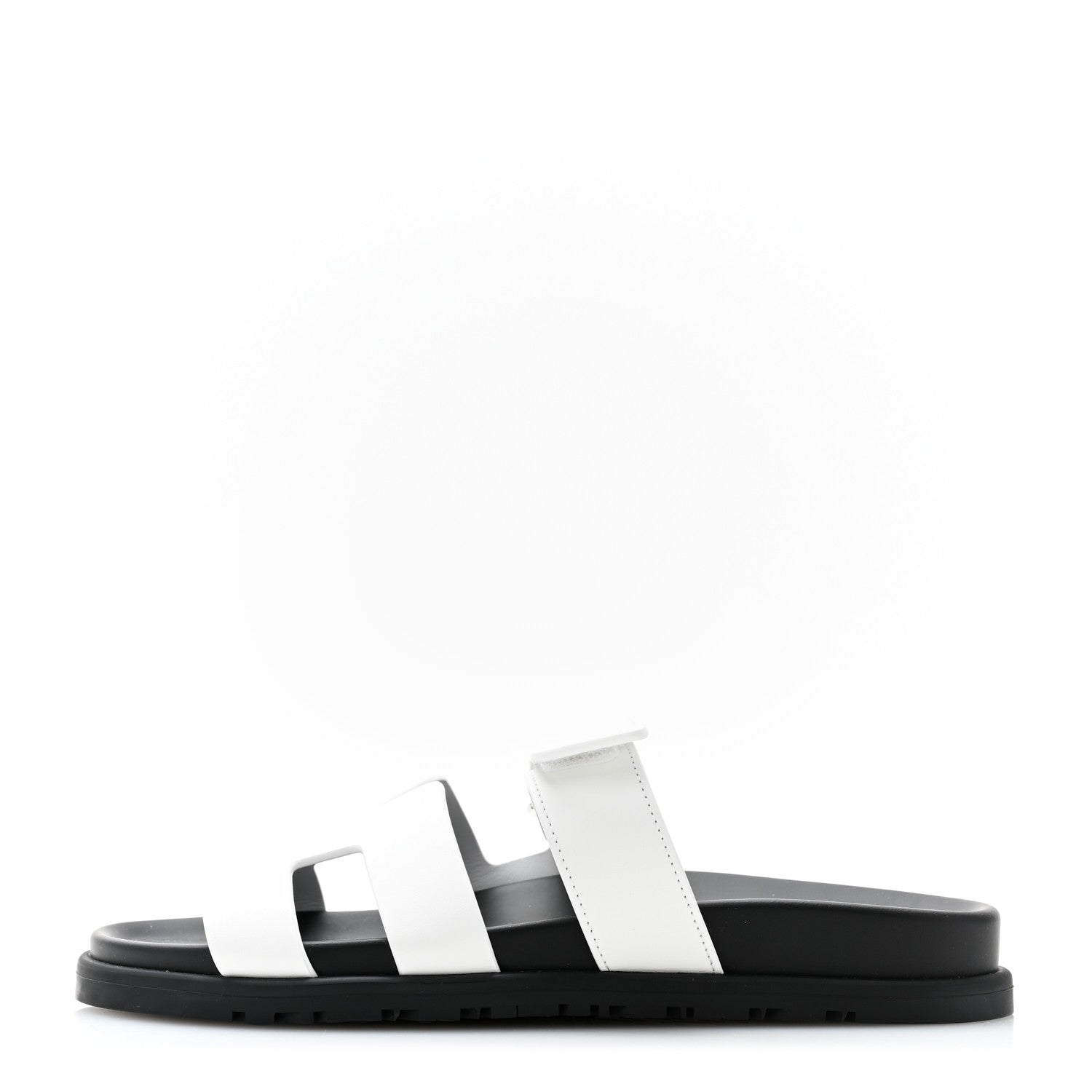Hermes Calfskin Womens Chypre Sandals 37 White 1 of 9