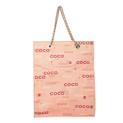 Chanel Canvas Coco Shopping Tote Pink 1 of 14