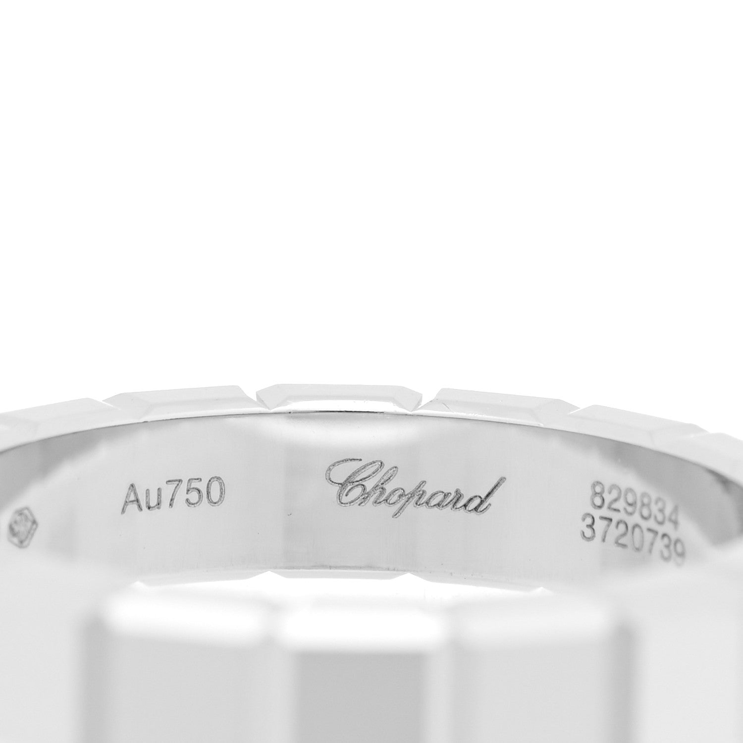 Chopard 18K White Gold Ice Cube Band Ring 53 6.5 4 of 4