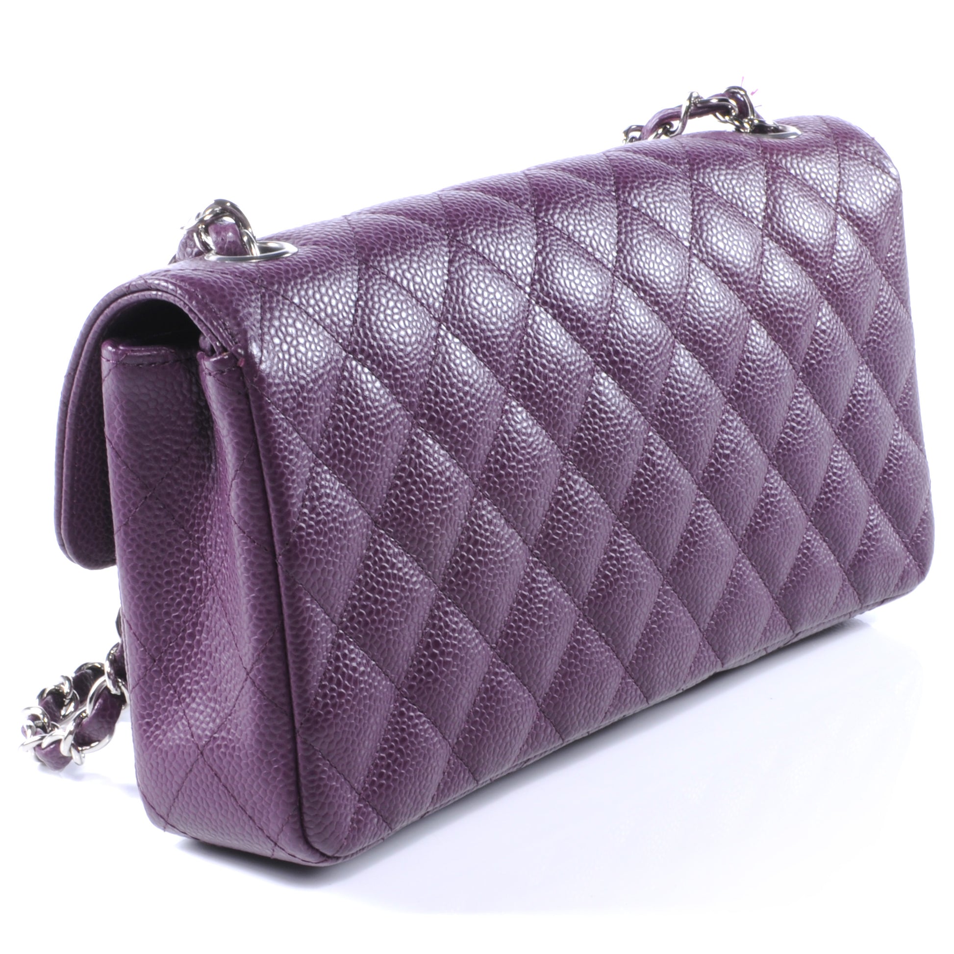 Chanel Caviar East West Flap Purple 3 of 9